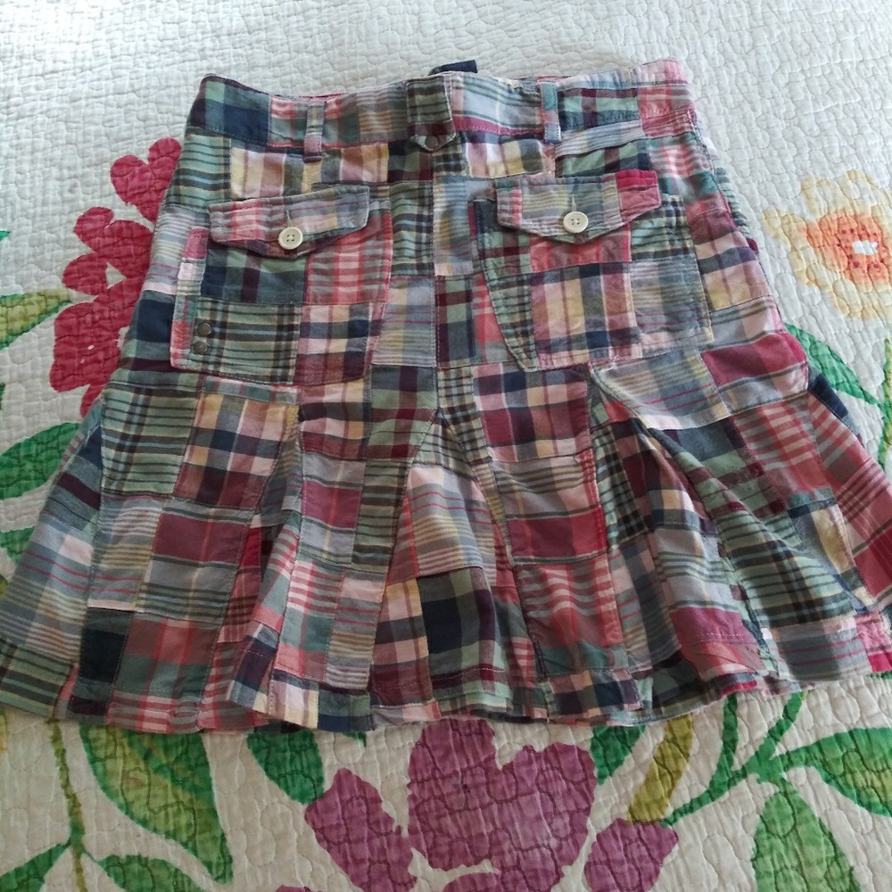 Catch My I Size 5 Pleated Plaid Skirt with belt